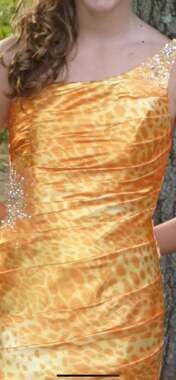 Mori Lee Giraffe ? Leopard ? Cheetah Print Formal Dress Homecoming Women's 5/6